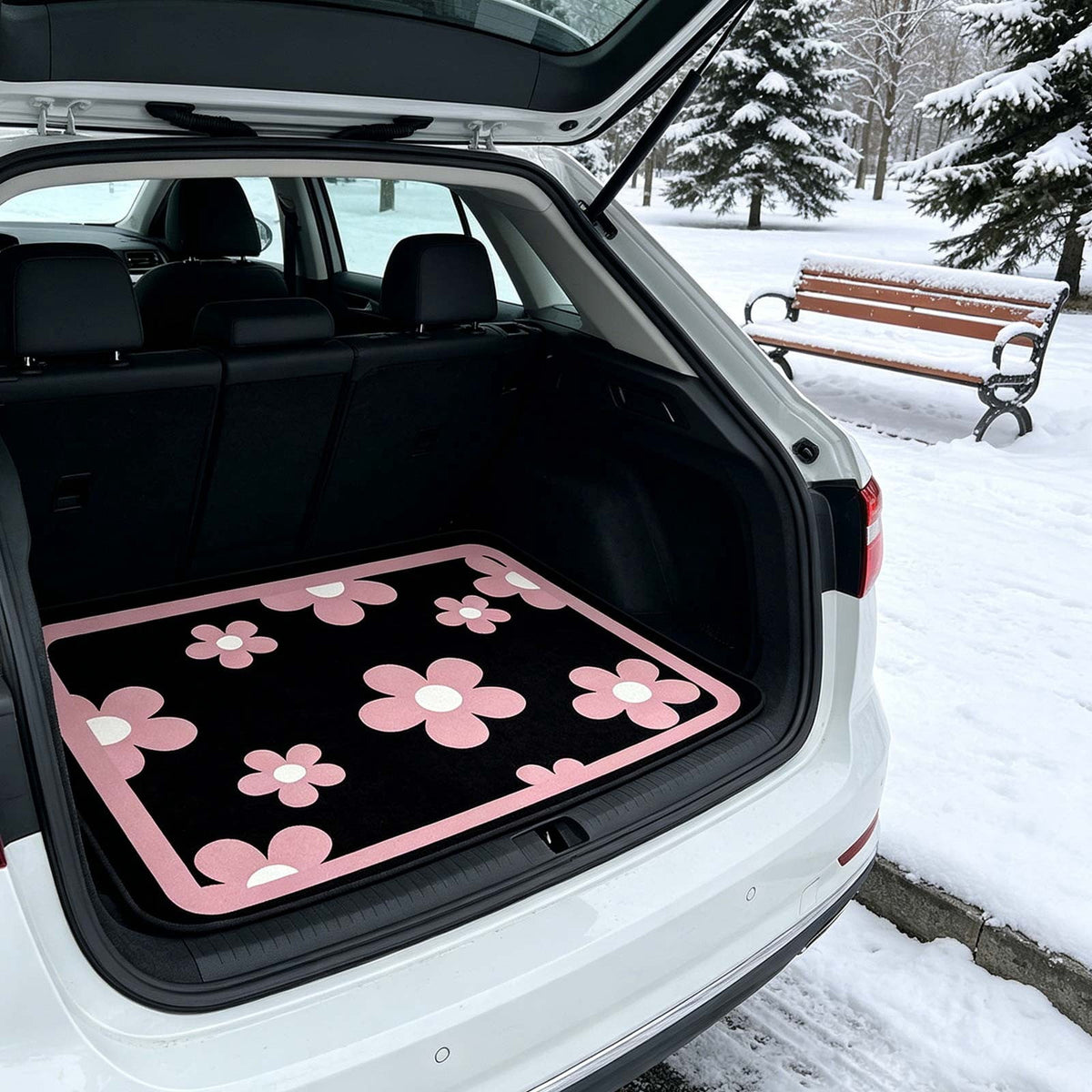 Floral Print Trunk Liner Mat, Non-Slip Polyester Cargo Protector for Cars, SUVs and Trucks, 100 x 75 cm - Image 6
