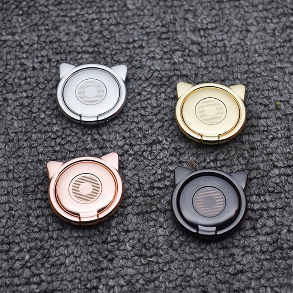 Cat Ear Phone Ring Grip and Kickstand, 360 Degree Rotating Metal Finger Holder - Image 6