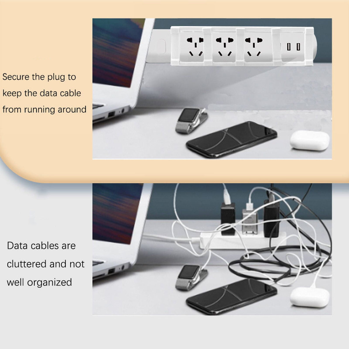 Adjustable Under-Desk Cable Tray, Open Wire Management Basket for Standing and Office Desks - Image 6