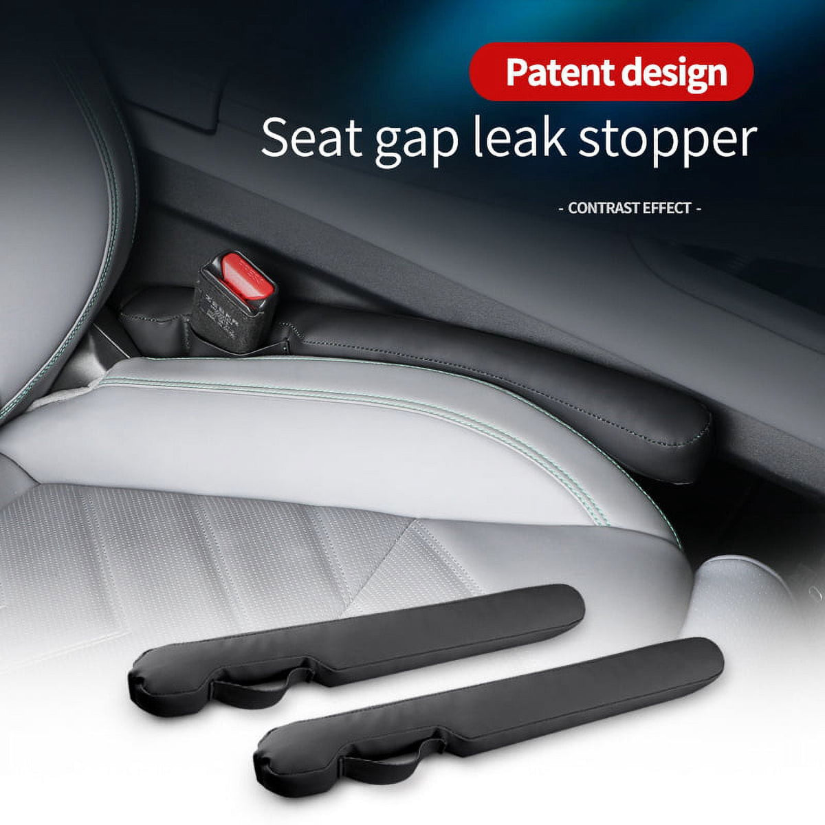 Car Seat Gap Fillers, Soft Faux Leather Blockers Between Seat and Console, Pack of 2 - Image 4