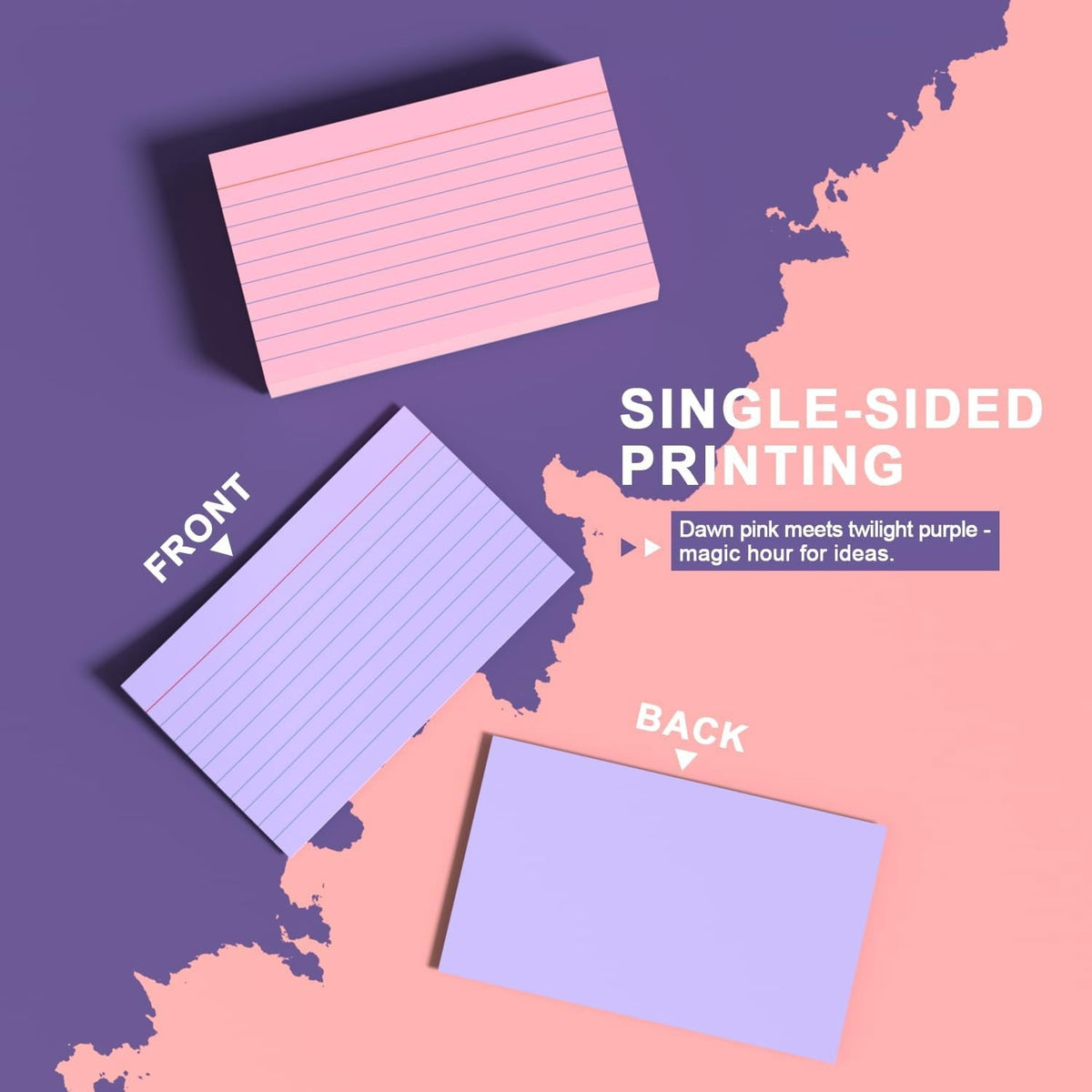 Lined 3 x 5 Inch Index Cards in 4 Colours, Heavy Cardstock Study and Recipe Cards, 200 Count - Image 4