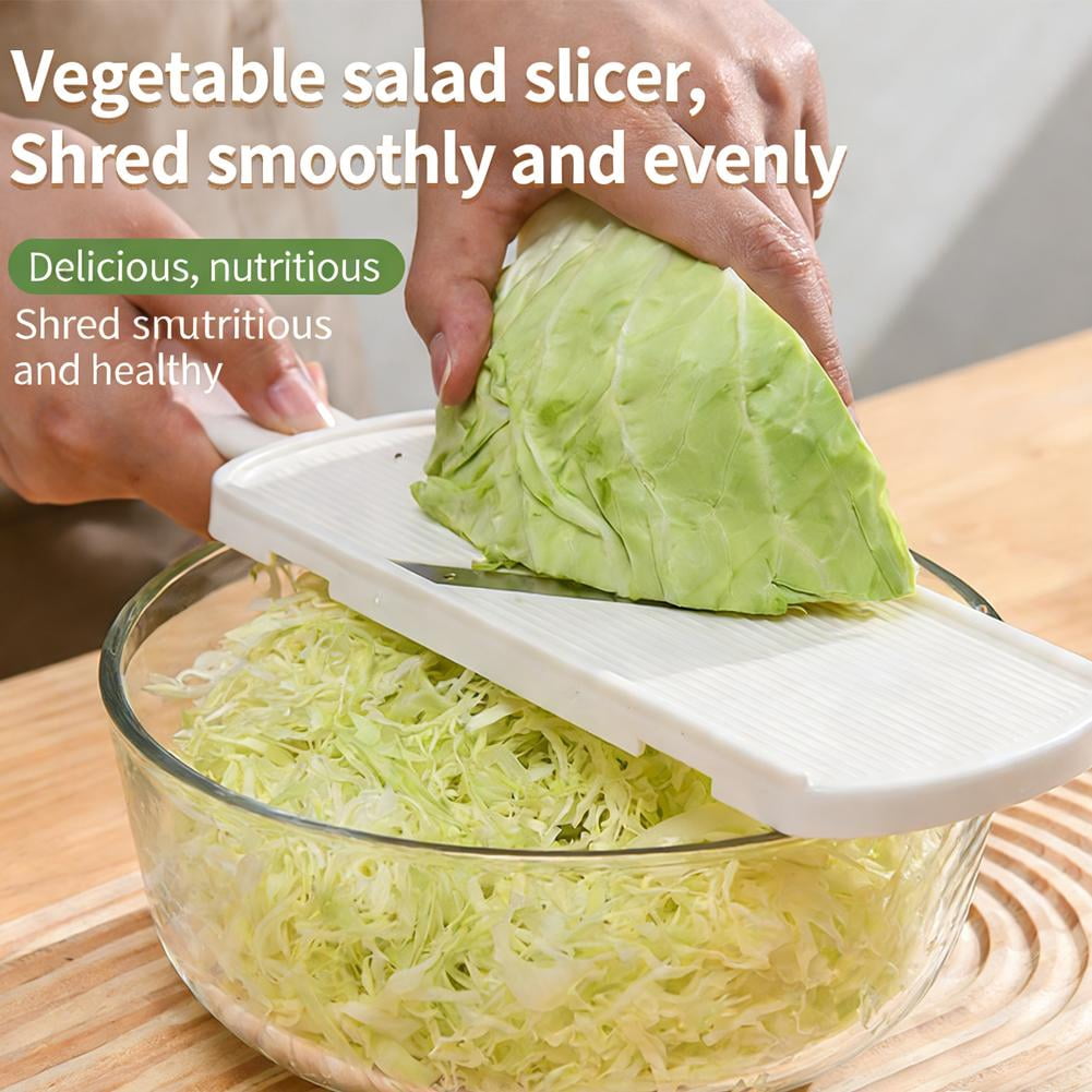 V-Blade Hand Shredder for Cabbage and Vegetables, Fine 1mm Slicer with Cleaning Brush - Image 2