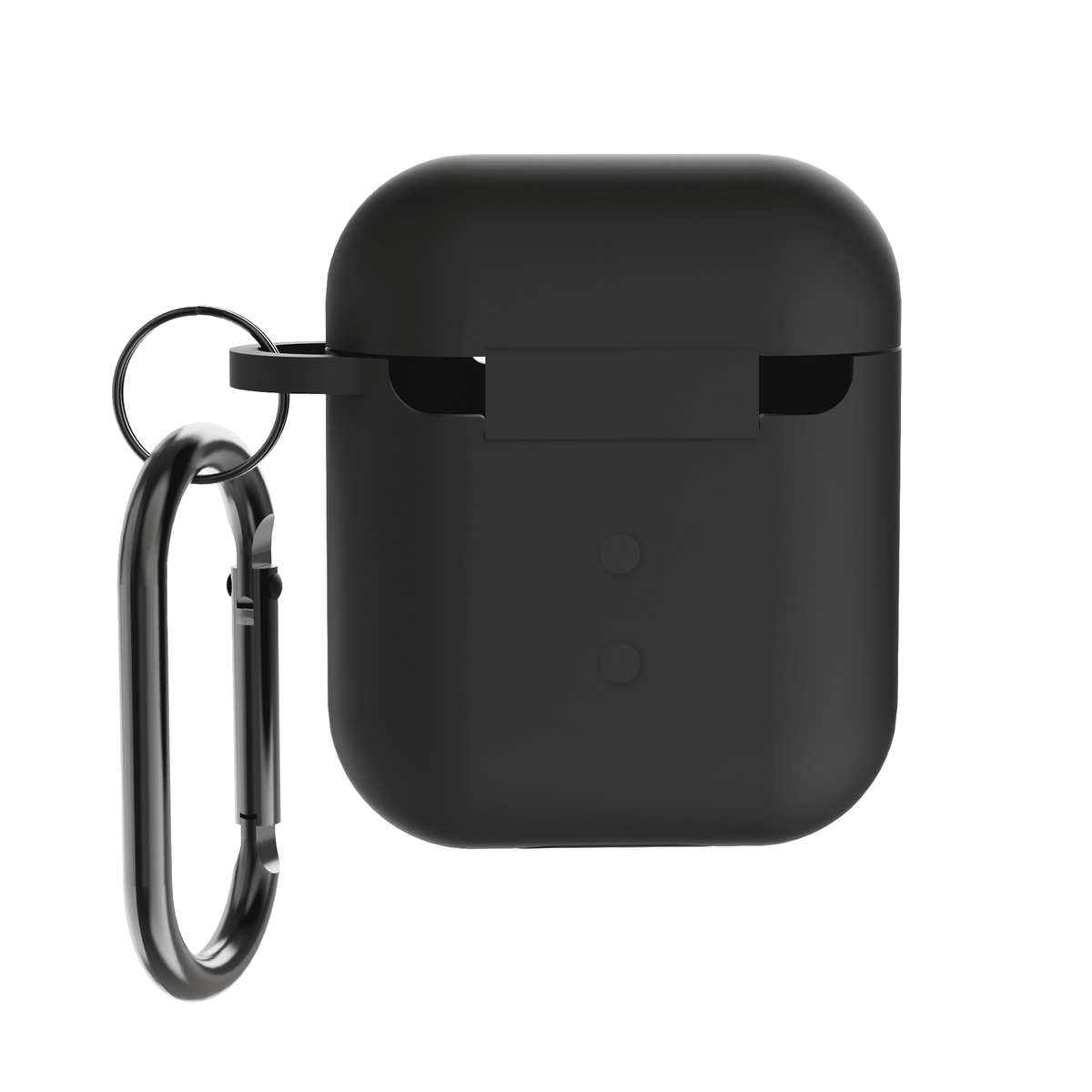 Silicone Earbud Case Cover with Carabiner and Cleaning Pens, Black, for 1st and 2nd Gen Stem-Style Cases - Image 5