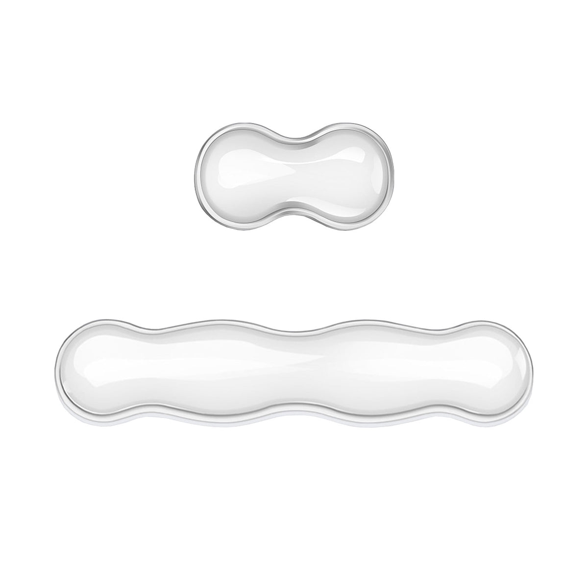 Clear Gel Wrist Rest Set for Keyboard and Mouse, Anti-Slip Silicone Supports for Long Typing Sessions