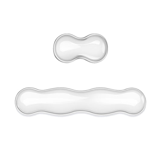 Clear Gel Wrist Rest Set for Keyboard and Mouse, Anti-Slip Silicone Supports for Long Typing Sessions