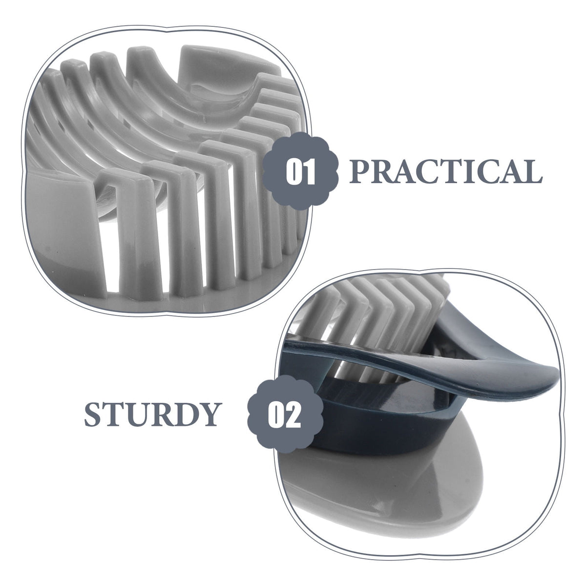 Plastic Egg and Strawberry Slicer, Compact Kitchen Tool for Even Slices of Soft Foods - Image 3