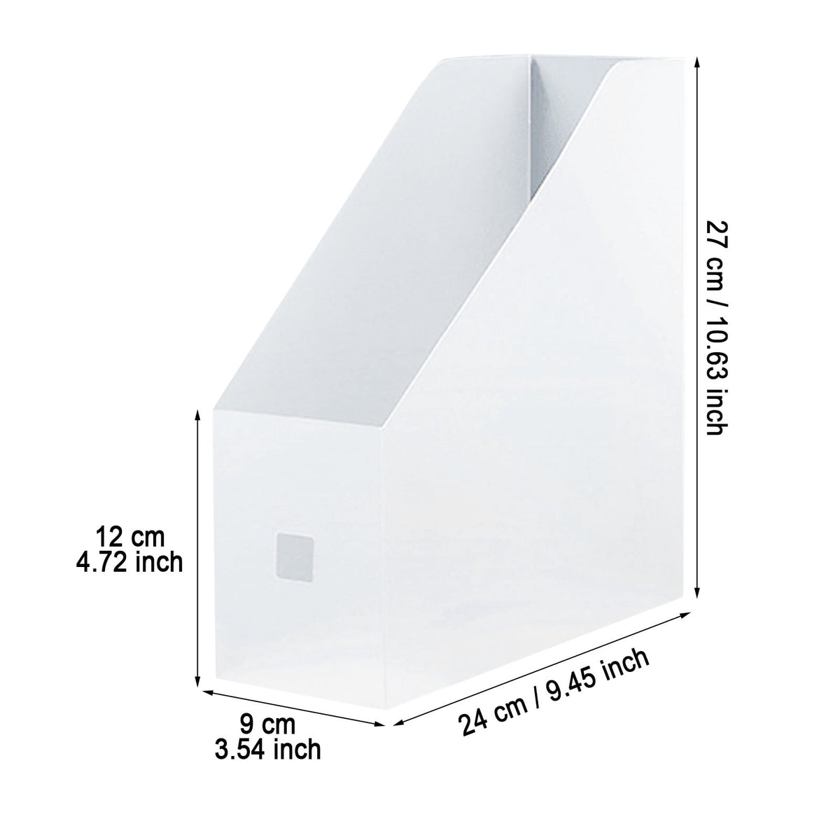 Clear Acrylic Magazine Holders, Upright File Boxes for Folders, Notebooks and Documents, Set of 2 - Image 3