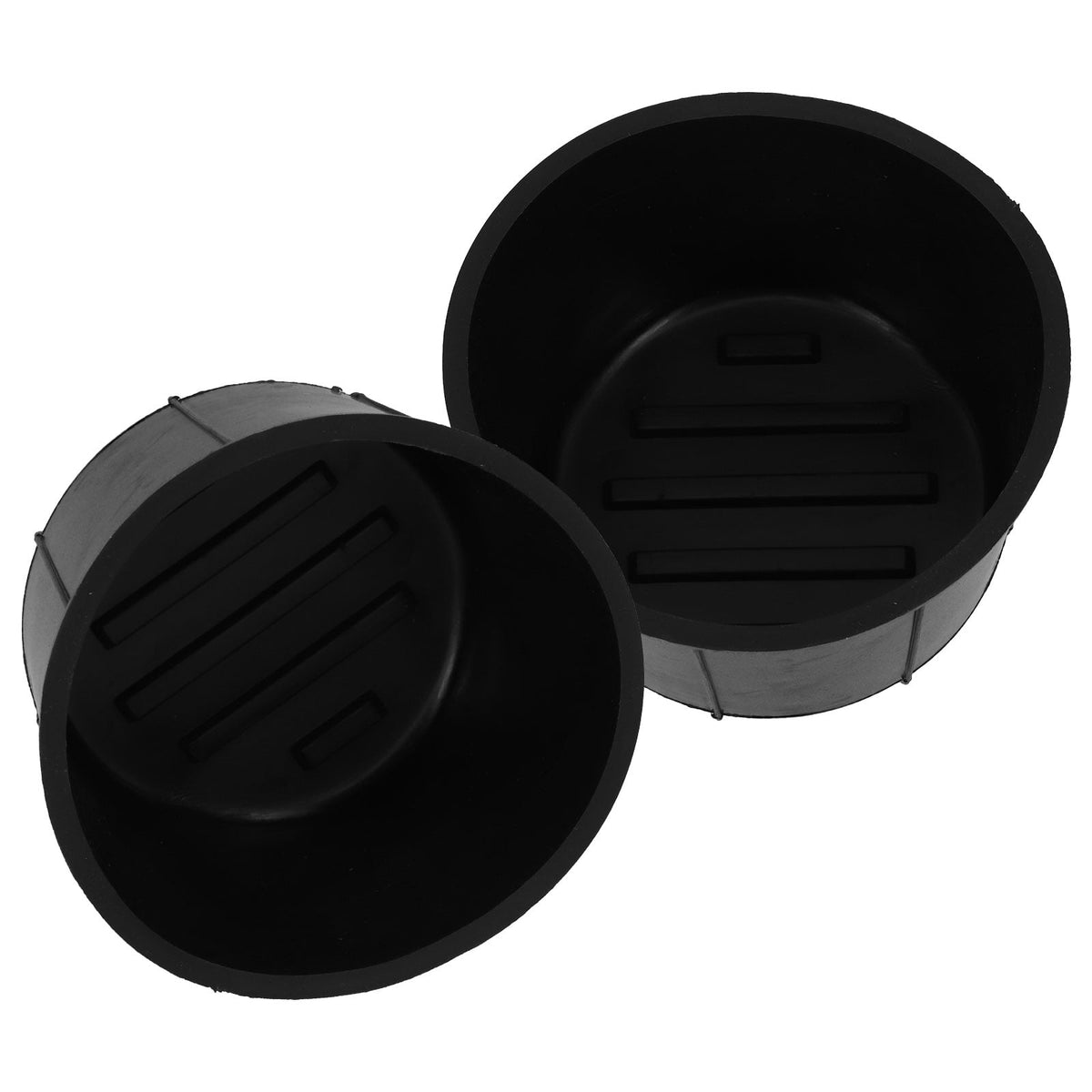 Rubber Cup Holder Inserts for Car Consoles, Anti-Rattle Drink Liners, Black, 1 Pair - Image 3