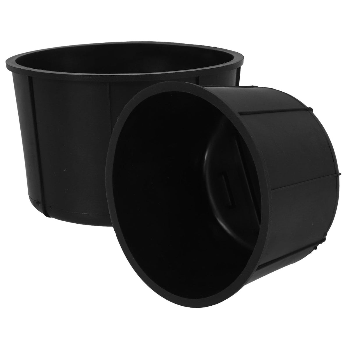 Rubber Cup Holder Inserts for Car Consoles, Anti-Rattle Drink Liners, Black, 1 Pair - Image 4