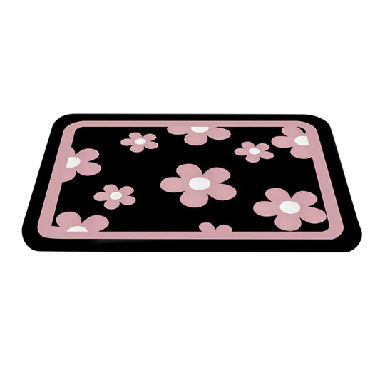 Floral Print Trunk Liner Mat, Non-Slip Polyester Cargo Protector for Cars, SUVs and Trucks, 100 x 75 cm