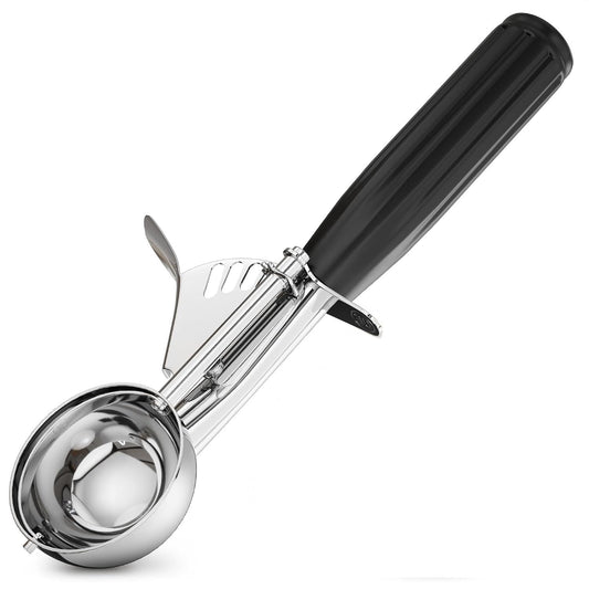 Trigger-Release Portion Scoop, 1 oz Stainless Steel Scoop for Cookie Dough and Ice Cream
