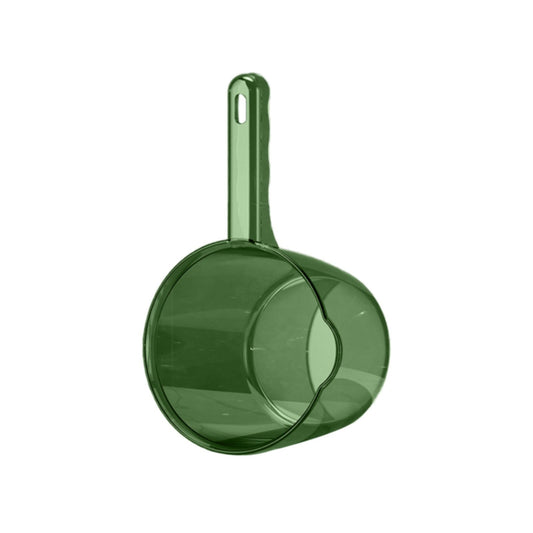 Long-Handle Plastic Water Scoop, Green Dipper for Kitchen, Bath and Plant Watering