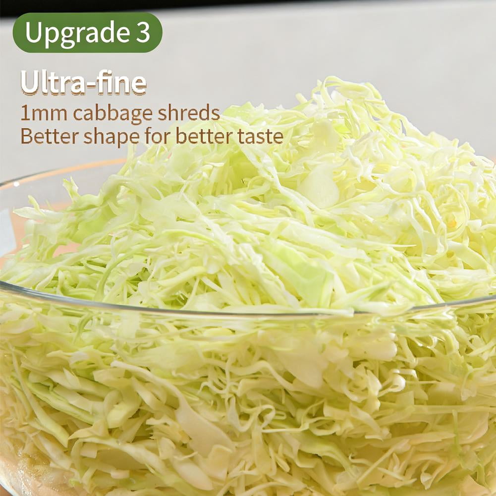 V-Blade Hand Shredder for Cabbage and Vegetables, Fine 1mm Slicer with Cleaning Brush - Image 5