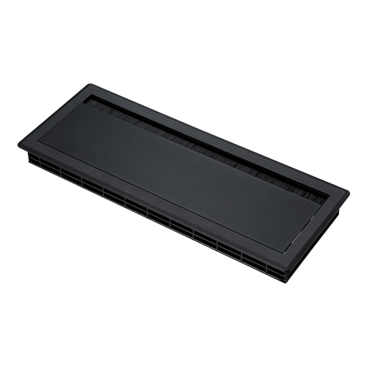 Black Aluminum Cable Box Cover for Desks, Flush-Mount Cord Grommet Lid, 30 x 12 cm - Image 4