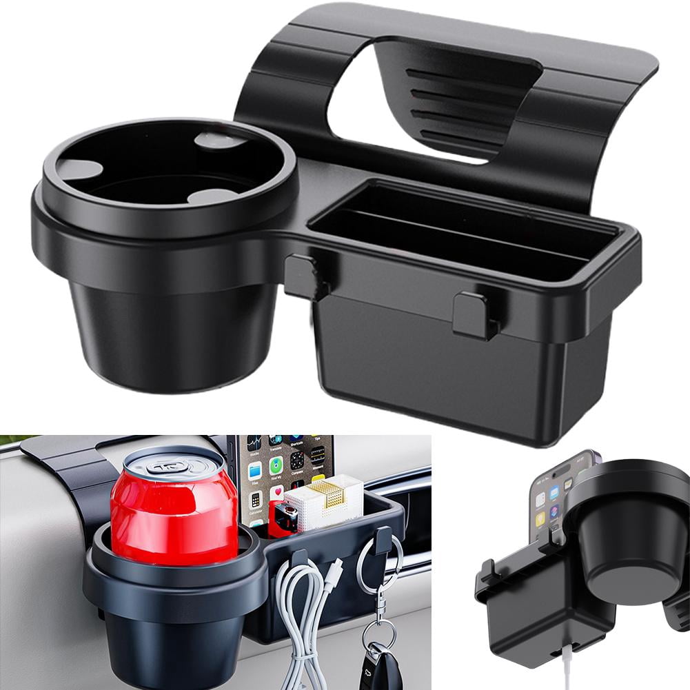 Car Door Window Cup Holder and Phone Rack, ABS Hanging Storage Box for Front or Rear Seats - Image 5