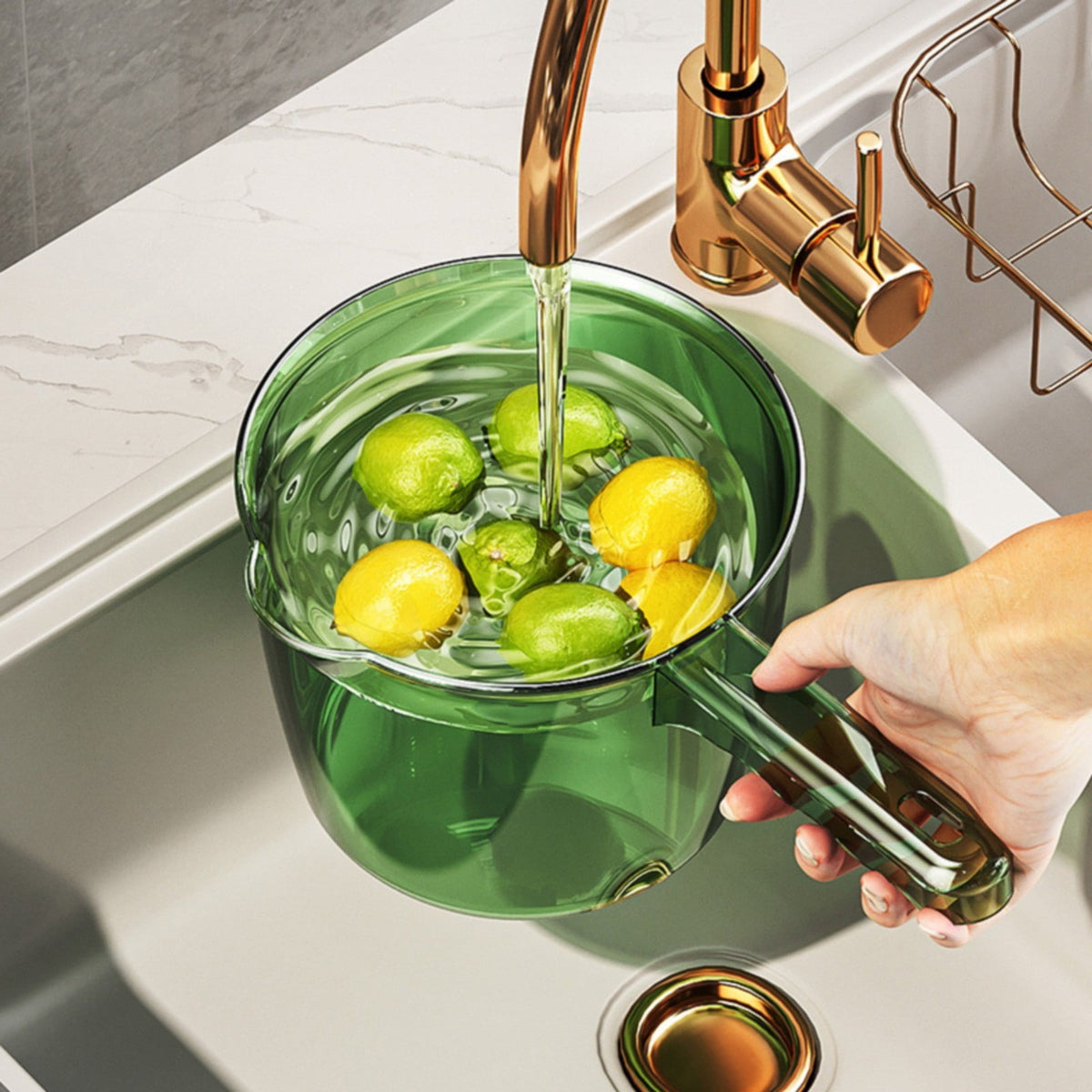 Long-Handle Plastic Water Scoop, Green Dipper for Kitchen, Bath and Plant Watering - Image 4