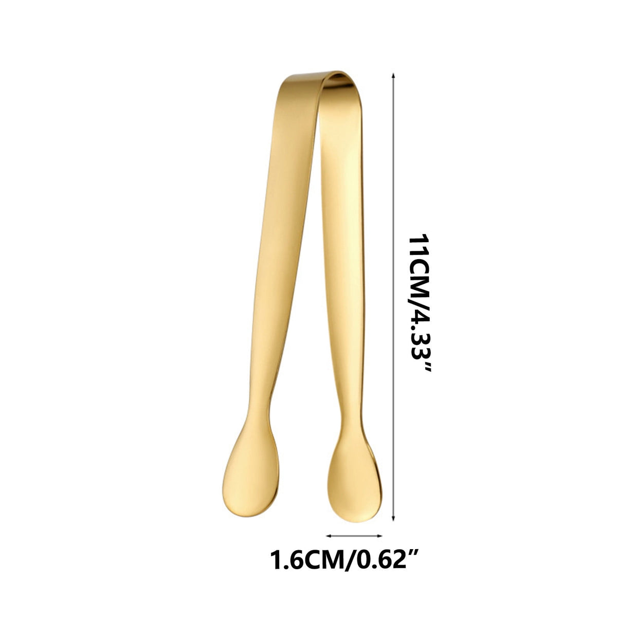 Mini Stainless Steel Serving Tongs for Sugar Cubes, Ice and Charcuterie Boards - Image 3