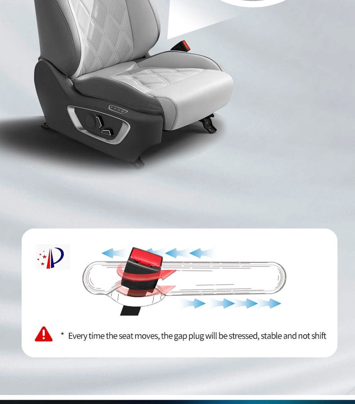 Car Seat Gap Fillers, Soft Faux Leather Blockers Between Seat and Console, Pack of 2 - Image 6