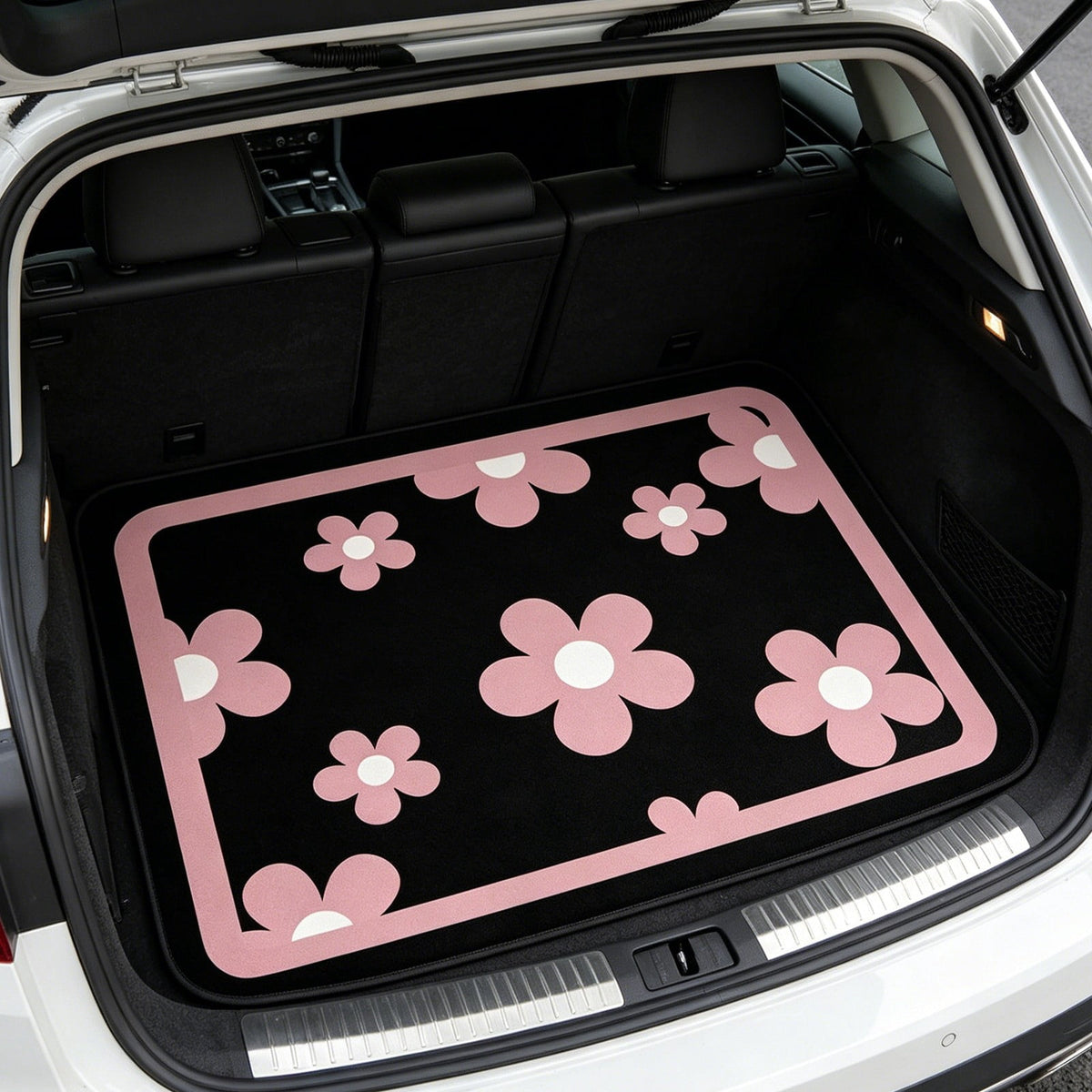 Floral Print Trunk Liner Mat, Non-Slip Polyester Cargo Protector for Cars, SUVs and Trucks, 100 x 75 cm - Image 5