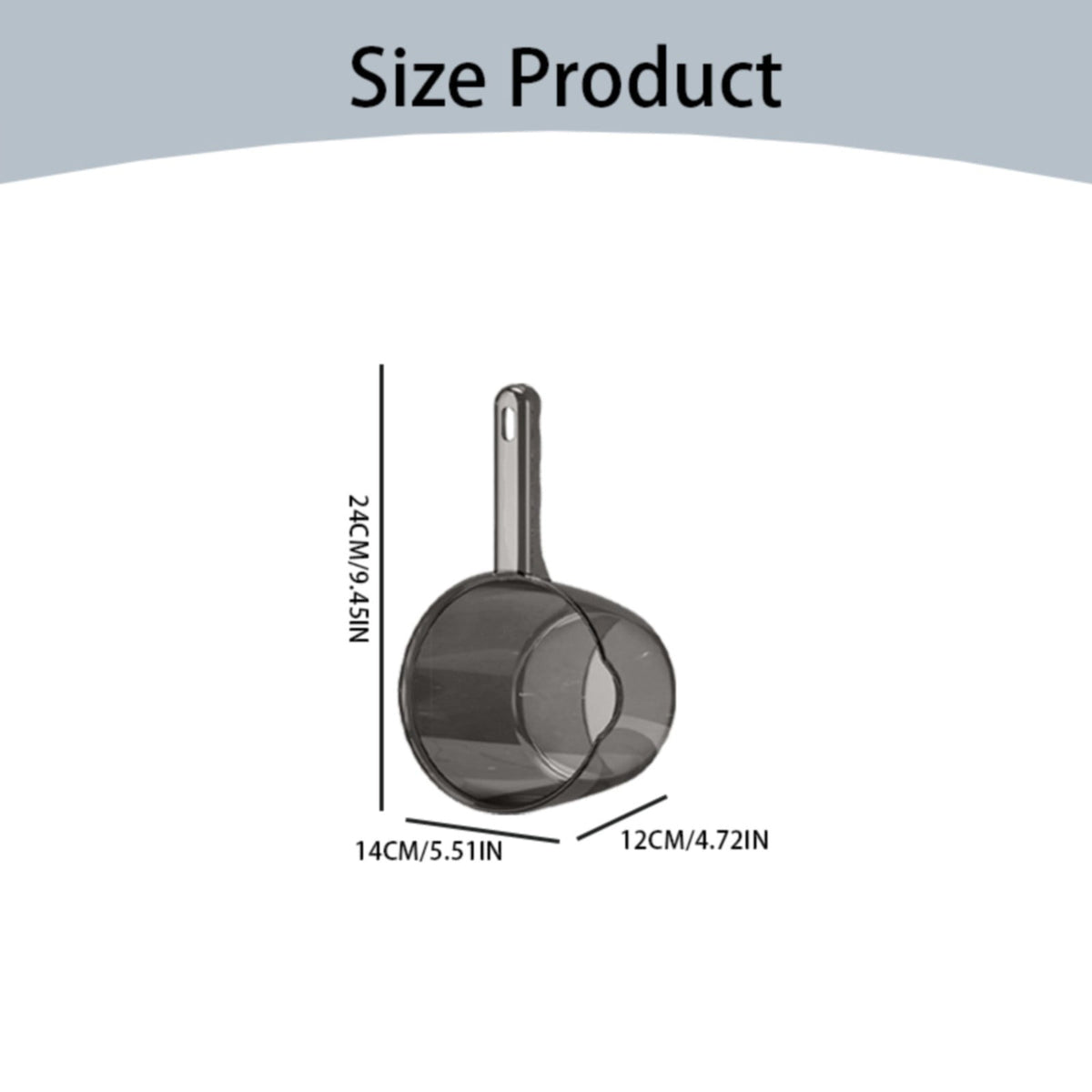 Long-Handle Plastic Water Scoop, Green Dipper for Kitchen, Bath and Plant Watering - Image 3