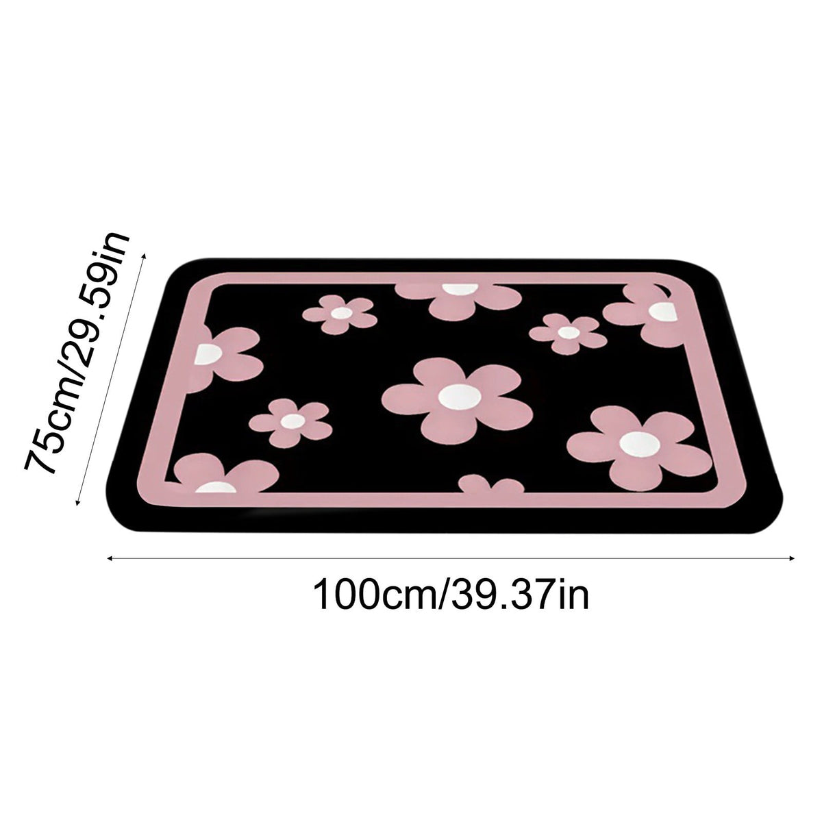 Floral Print Trunk Liner Mat, Non-Slip Polyester Cargo Protector for Cars, SUVs and Trucks, 100 x 75 cm - Image 3