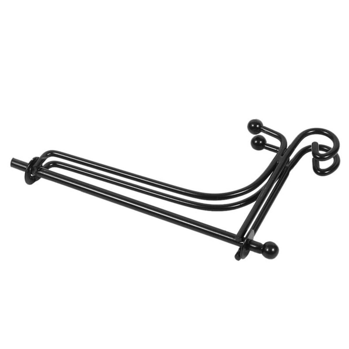 Black Iron Plate Stands, 4 Inch Mini Easels for Photos, Cards and Plaques, Set of 4