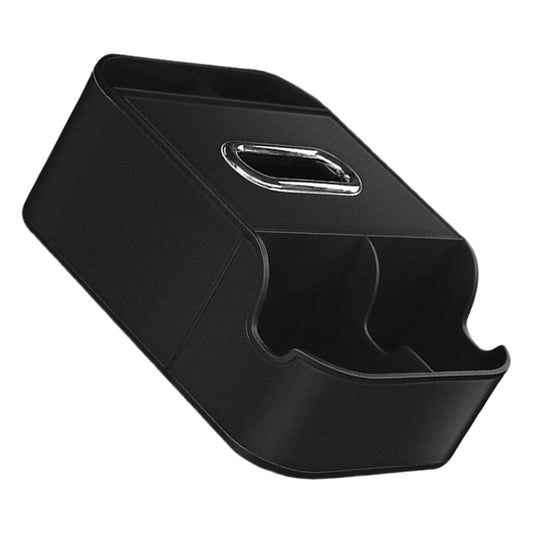 Car Armrest Storage Box with 2 Cup Holders, Tissue Slot and Phone Pocket, Faux Leather