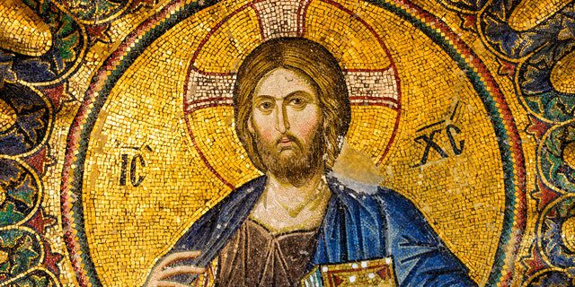 Yang ditampilkan di sini adalah mozaik Kristus abad ke-13 di gereja Hagia Sophia di Istanbul, Turki.  Yesus "Dia tertawa, bekerja dengan tangannya, menunjukkan kasih sayang, dan mencintai tanpa pamrih." kata sang ayah.  Jeffrey Kirby dari Carolina Selatan.